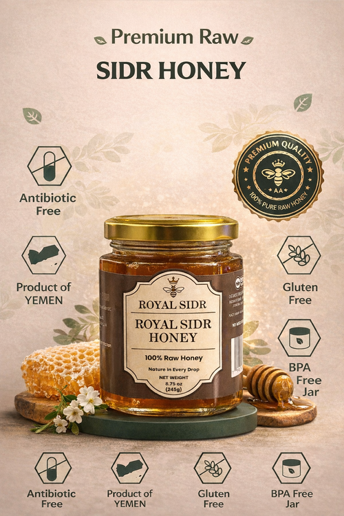 Royal Sidr Honey (245g) – Grade A Premium Yemeni Honey
