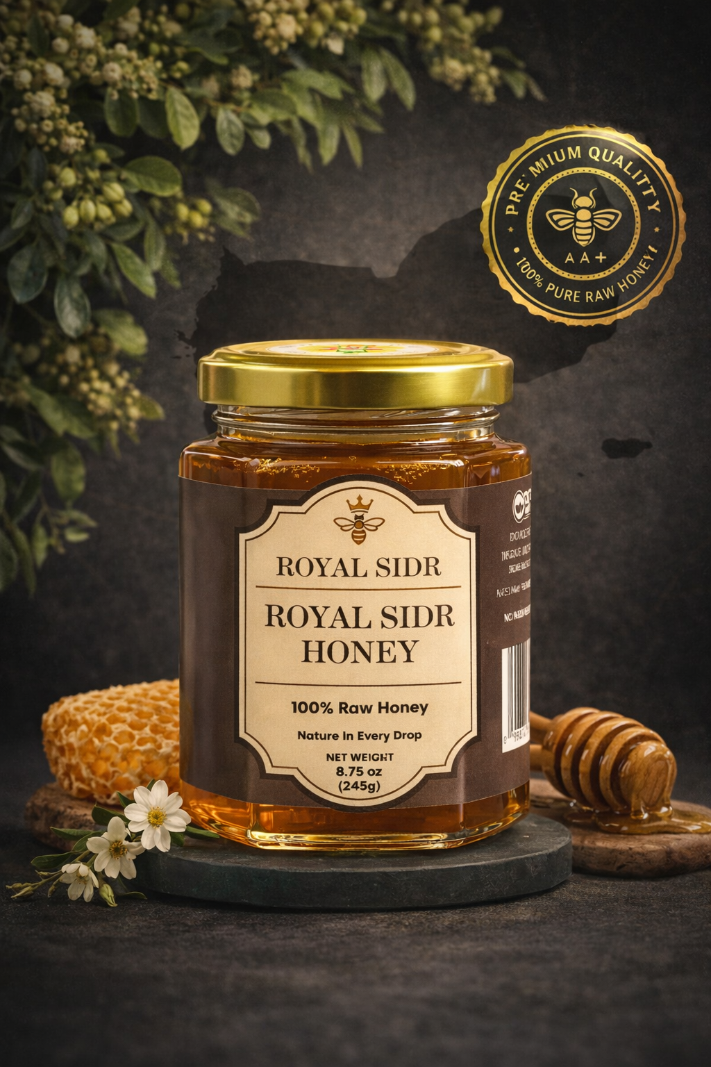 Royal Sidr Honey (245g) – Grade A Premium Yemeni Honey